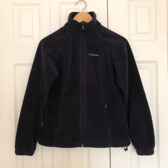 Columbia Black Fleece Zip-Up Jacket - Picture 2 of 4